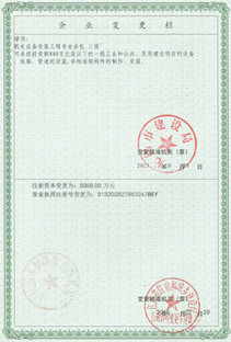 注冊資本、營業(yè)執(zhí)照注冊號變更欄